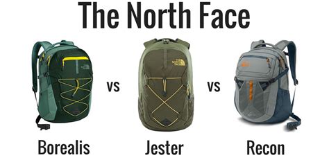 north face backpack comparison chart.